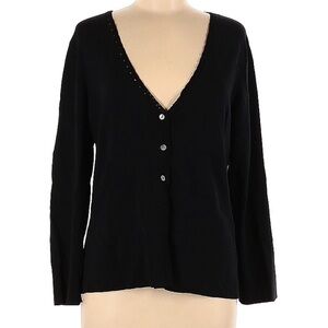 COLDWATER CREEK Crochet Trim Cardigan Sweater NWT